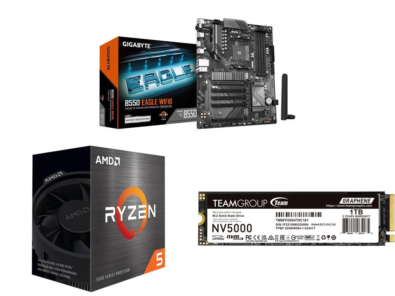 Pc Gaming Amd Ryzen 5 - Placa base GIGABYTE B550 EAGLE WIFI6,