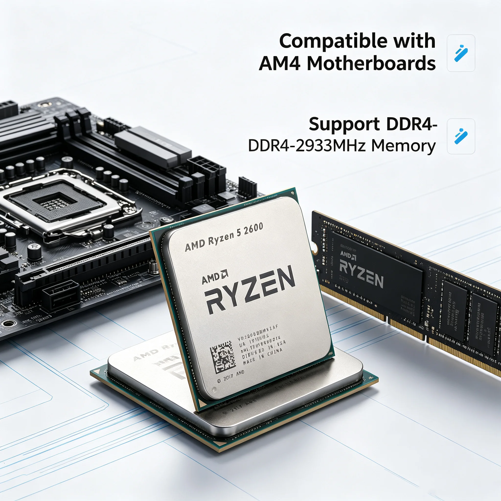 Pc Gaming Amd Ryzen 5 - Procesador AMD Ryzen 5 2600 de