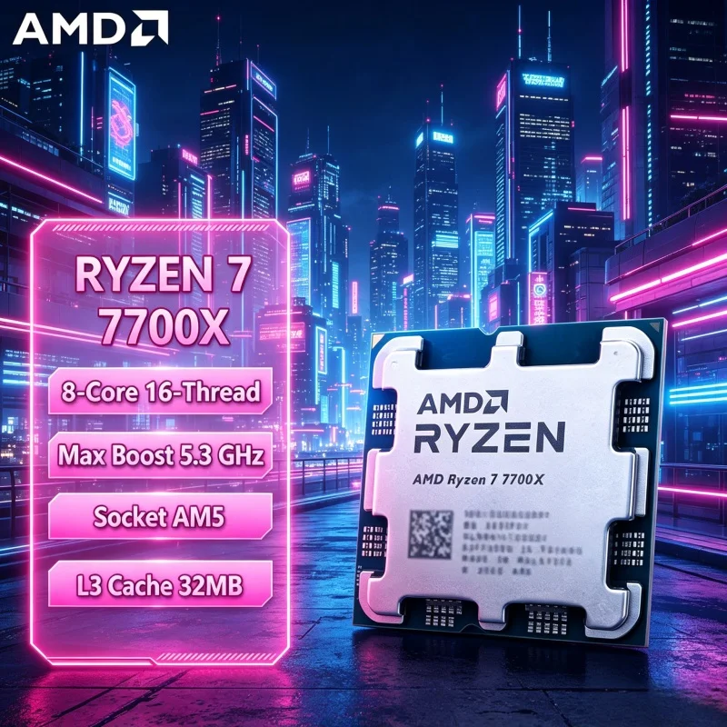 Pc Gaming Amd Ryzen 5 - Procesador AMD Ryzen 7 7700X AM5