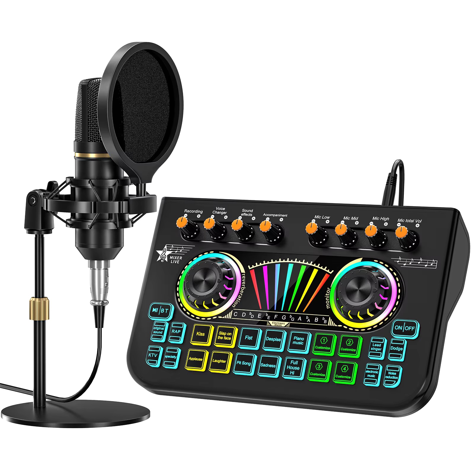 Pc Gaming Live Streaming - Kit de Micrófono para Podcast Tenlamp