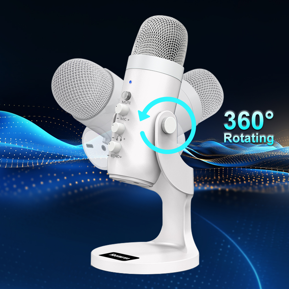 Micrófono condensador USB blan - Pc Gaming Youtube reseña y precio