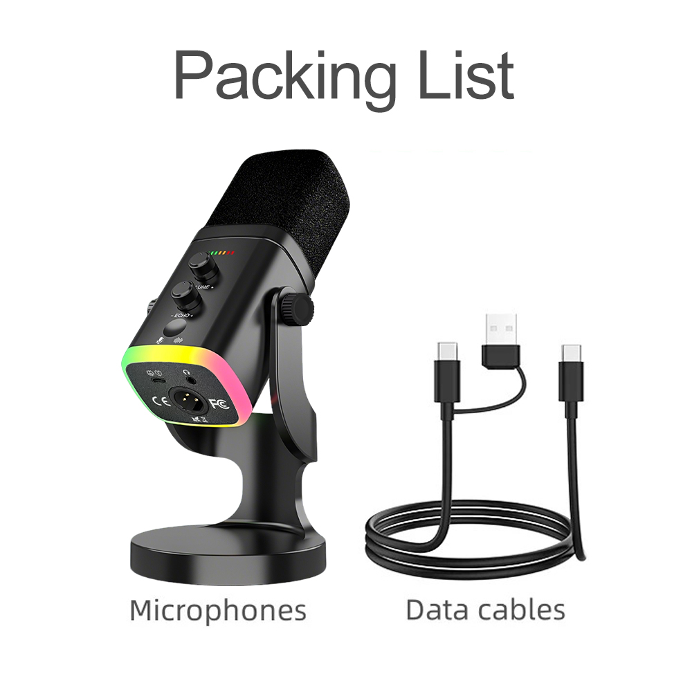 Micrófono USB para juegos RGB  - Pc Gaming Live Streaming reseña y precio