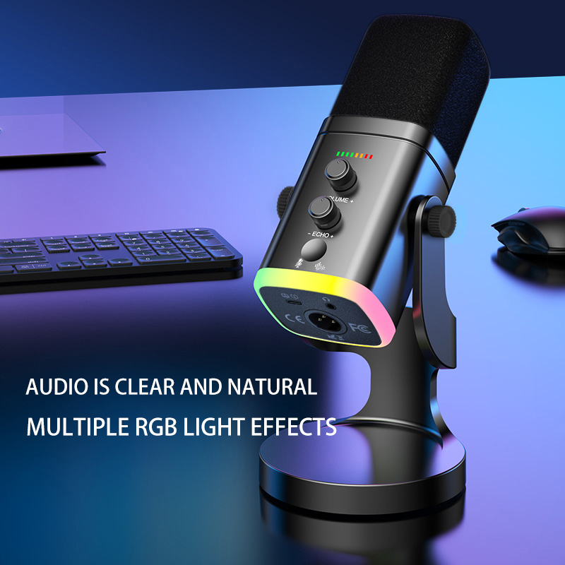 Micrófono USB para juegos RGB  - Pc Gaming Live Streaming reseña y precio
