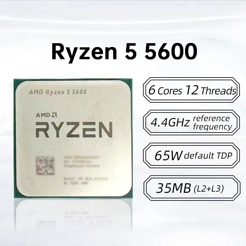 CPU AMD Ryzen 5 5600 R5 5600 p - Pc Gaming Amd Ryzen 5 reseña y precio