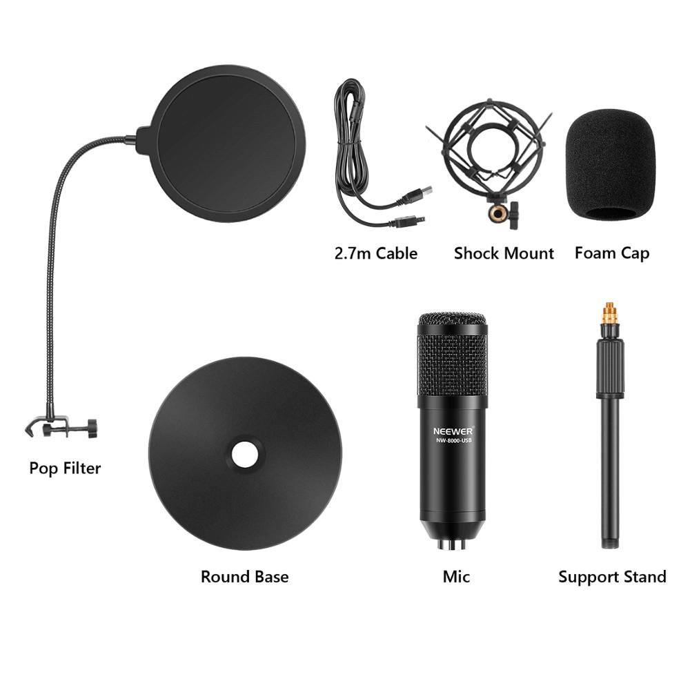 Neewer-Kit de micrófono USB-Mi - Pc Gaming Youtube reseña y precio
