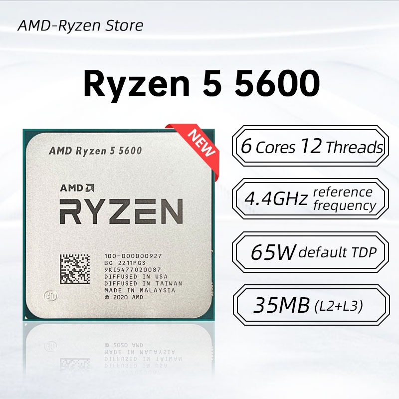 CPU Ryzen 5 5600 de 6 Núcleos  - Pc Gaming Amd Ryzen 5 reseña y precio