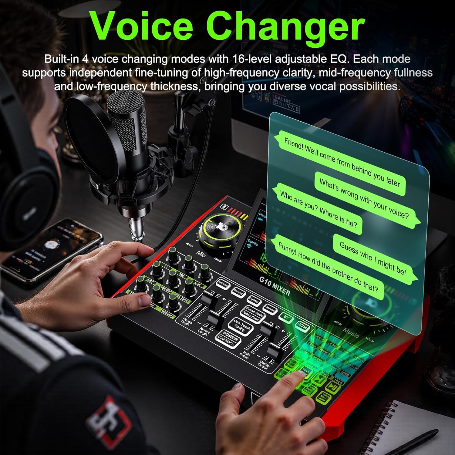 Interfaz de Audio Tenlamp G10  - Pc Gaming Live Streaming reseña y precio