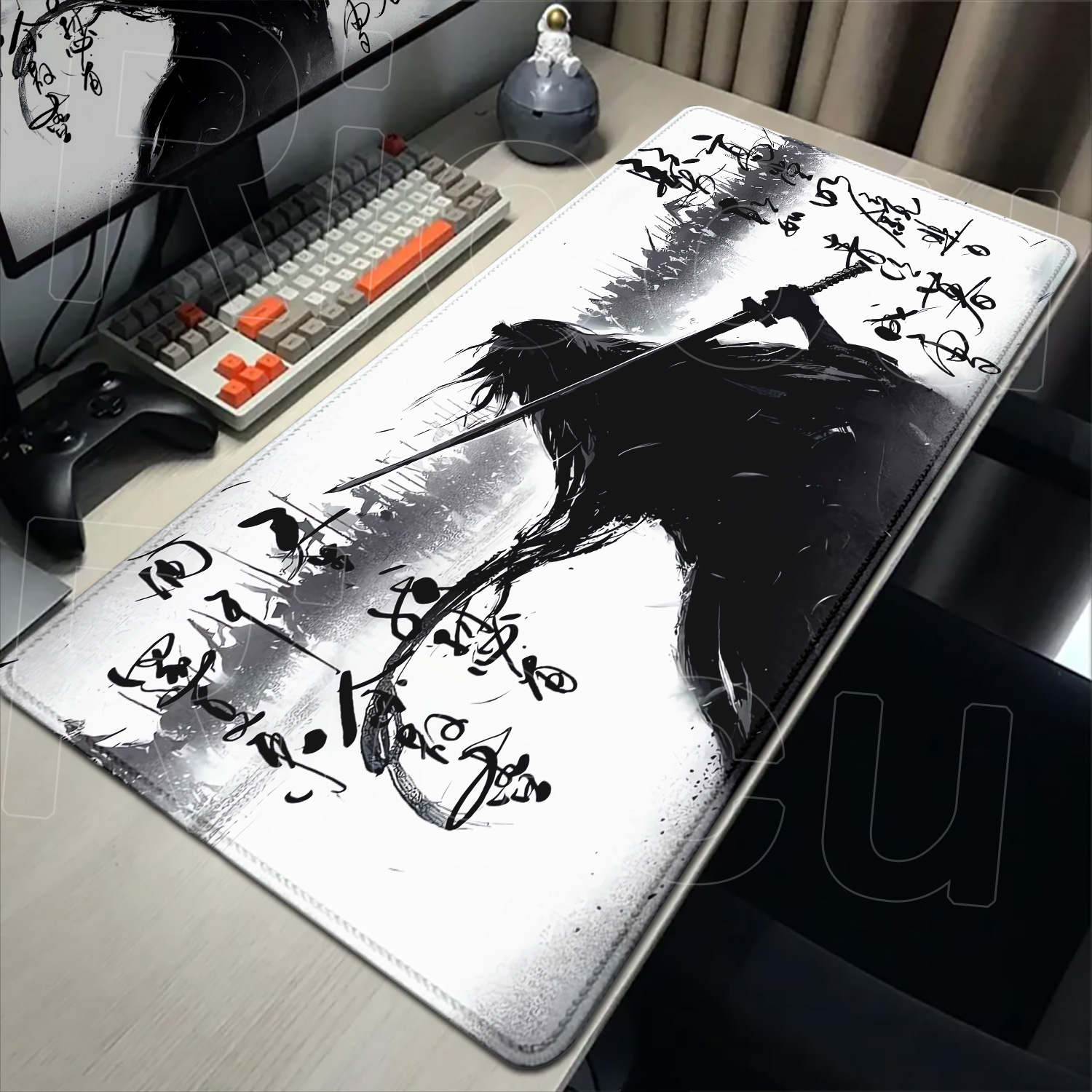Samurai Warrior-alfombrilla de - Pc Gaming Drawing reseña y precio