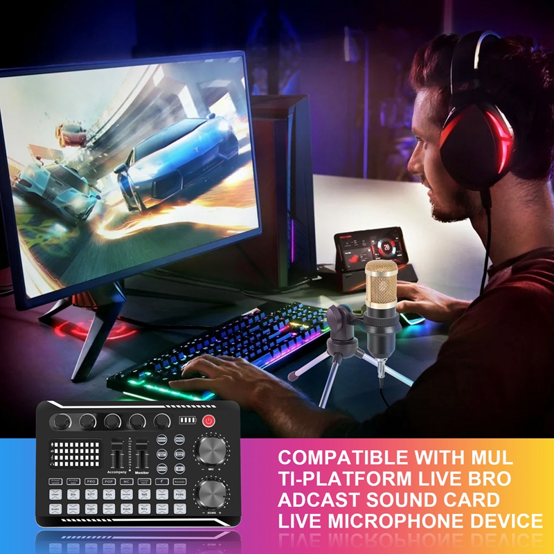 Kit de Tarjeta de Sonido F998, - Pc Gaming Live Streaming reseña y precio